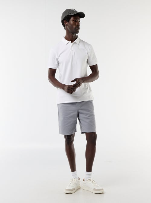 Polo em jersey com gola abotoada - Kiabi
