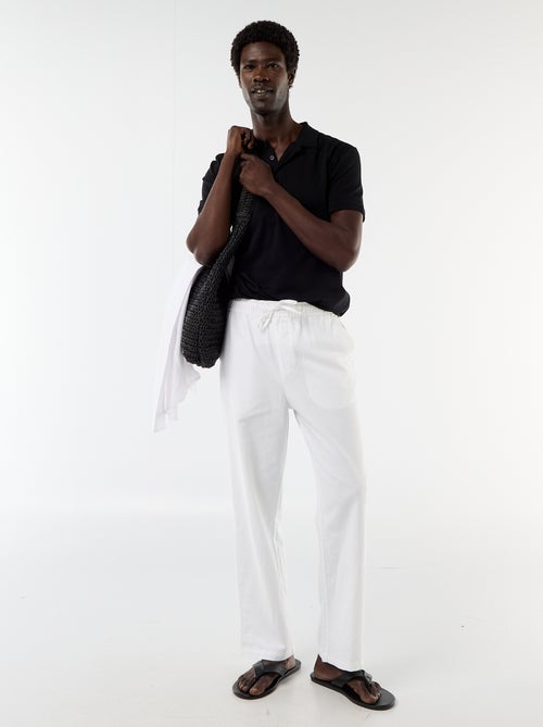 Polo em jersey com gola abotoada - Kiabi