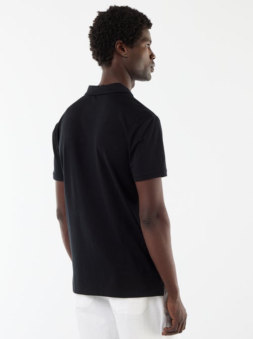 Polo em jersey com gola abotoada - Kiabi