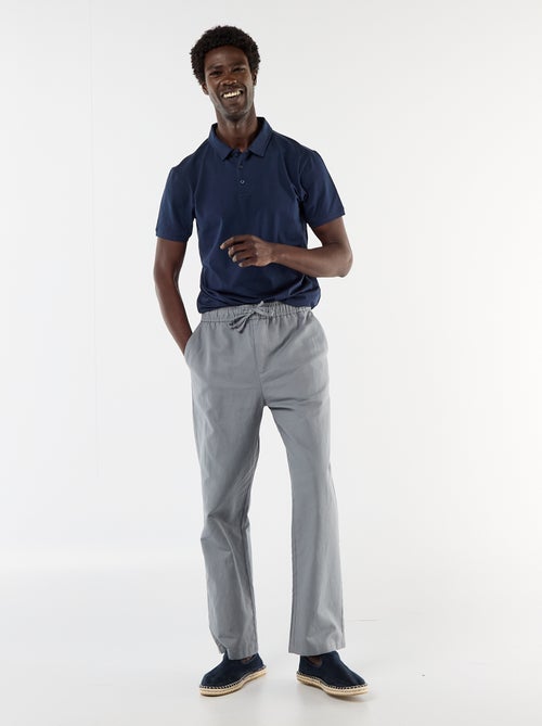 Polo em jersey com gola abotoada - Kiabi
