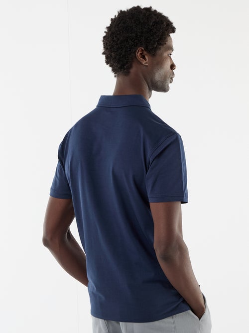 Polo em jersey com gola abotoada - Kiabi