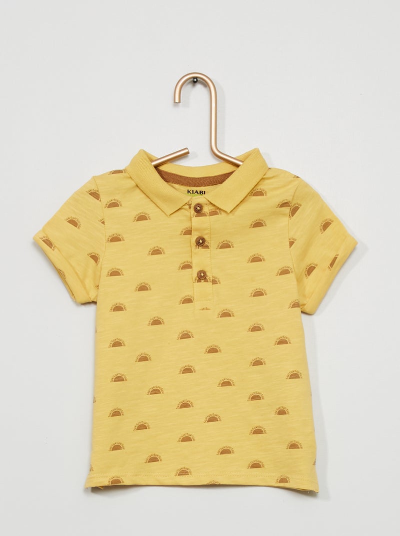 Polo em jersey com motivo AMARELO - Kiabi