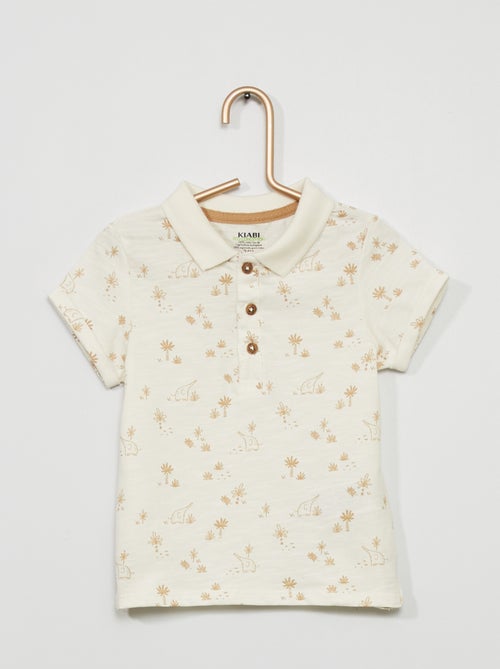 Polo em jersey com motivo - Kiabi