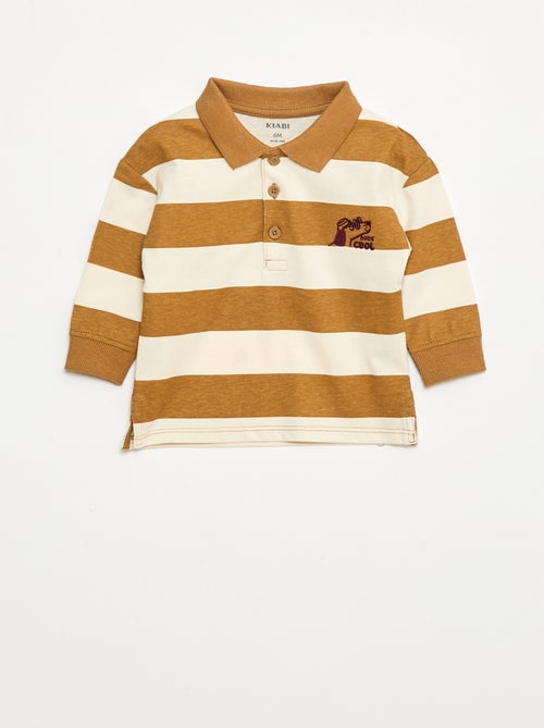 Polo em jersey de mangas compridas - Kiabi