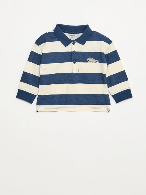 Polo em jersey de mangas compridas - Kiabi