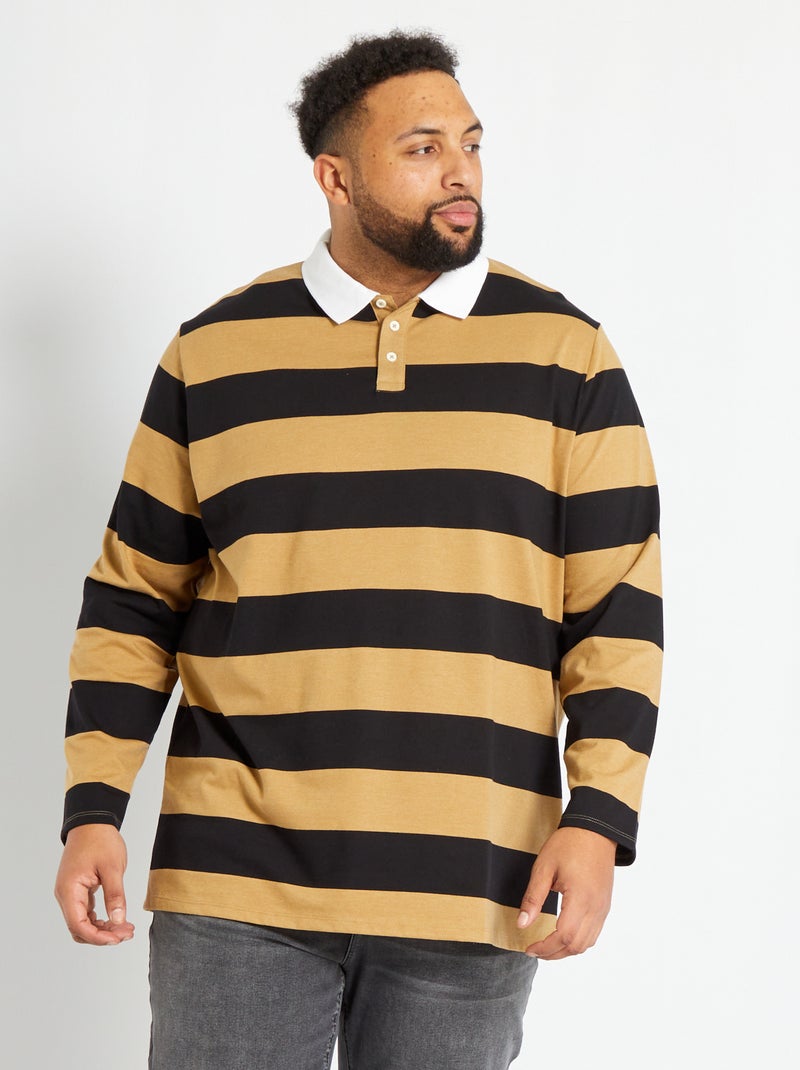 Polo em jersey grosso BEGE - Kiabi