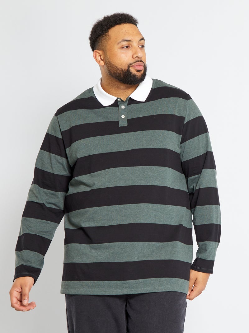 Polo em jersey grosso VERDE - Kiabi