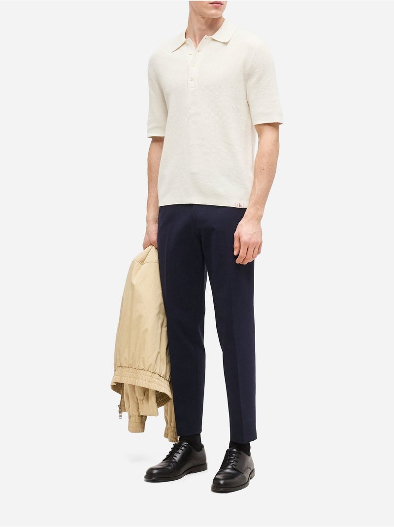 Polo em malha - Calvin Klein Branco sujo - Kiabi