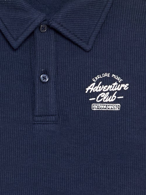 Polo em malha canelada - Kiabi Polo em malha canelada - Kiabi