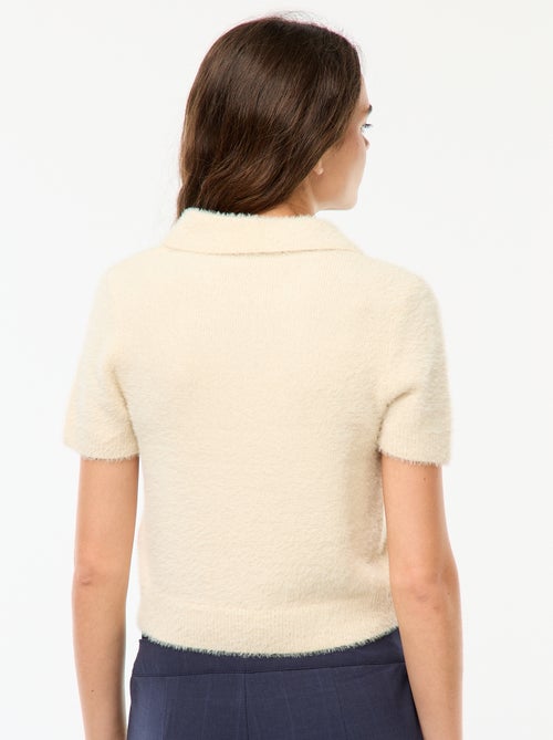 Polo em malha fantasia - Kiabi