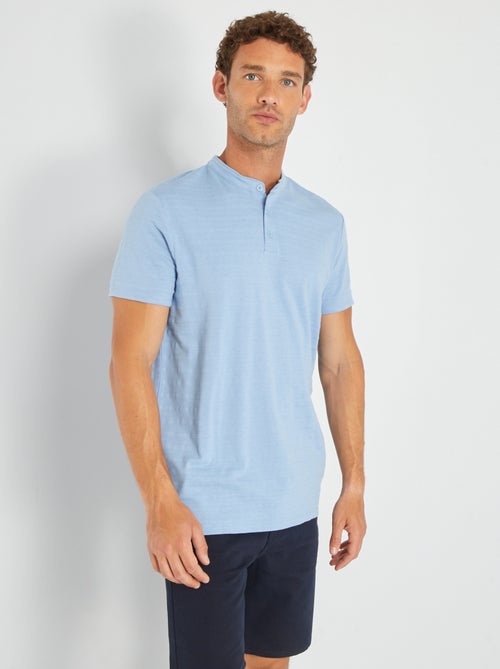Polo em malha jacquard - Kiabi