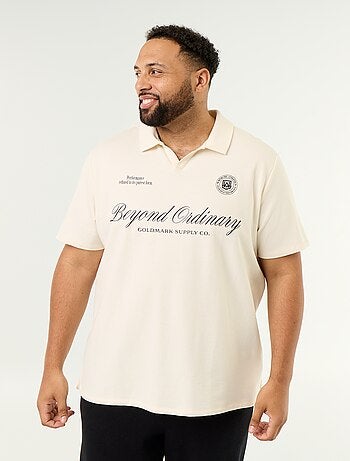 Polo em malha jersey de mangas curtas