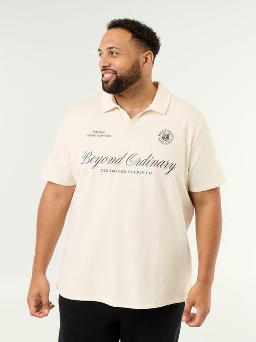 Polo em malha jersey de mangas curtas - Kiabi