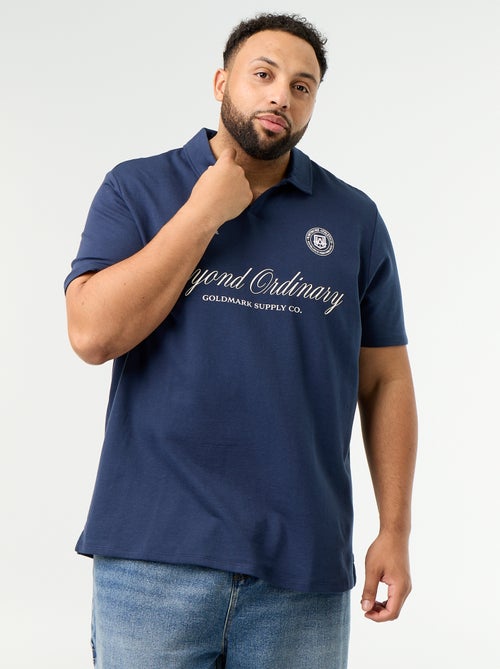 Polo em malha jersey de mangas curtas - Kiabi