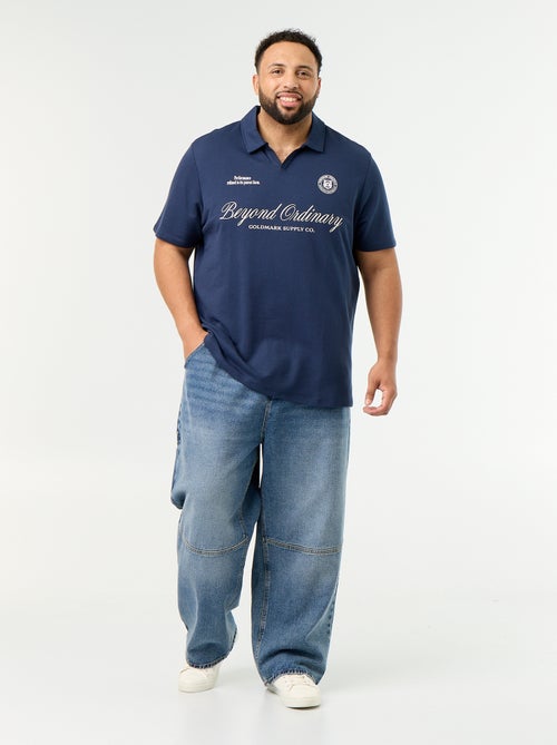 Polo em malha jersey de mangas curtas - Kiabi