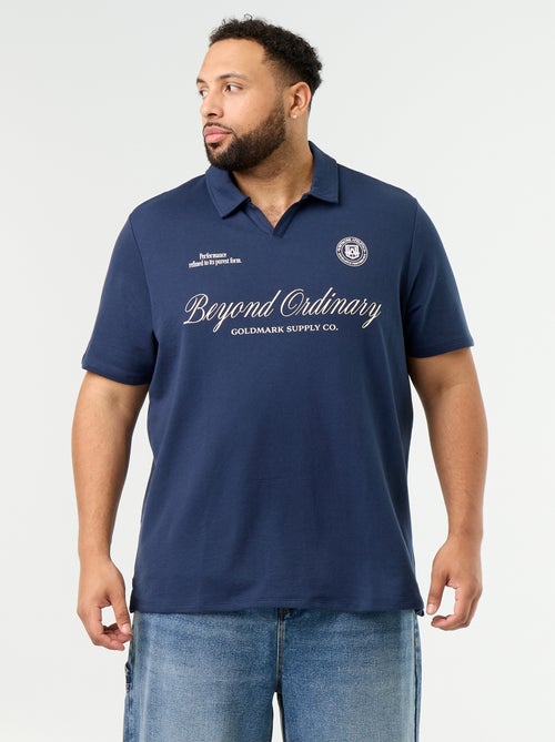 Polo em malha jersey de mangas curtas - Kiabi