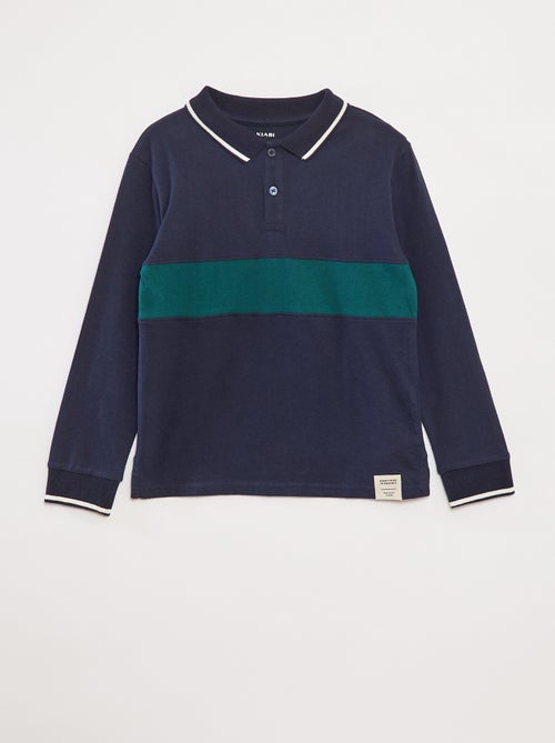 Polo em malha jersey estilo rugby - Kiabi