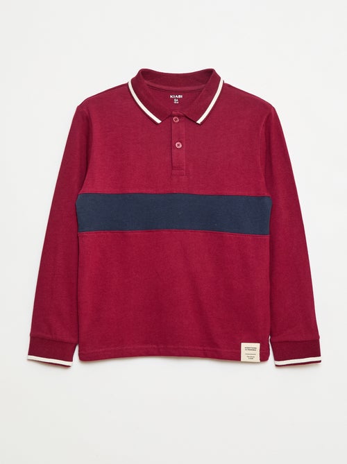 Polo em malha jersey estilo rugby - Kiabi