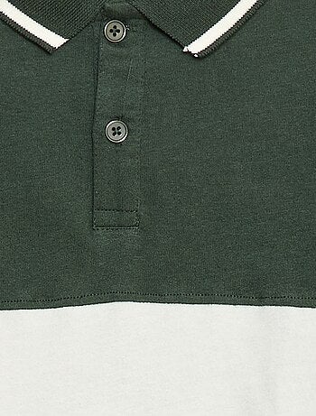 Polo em malha jersey estilo rugby