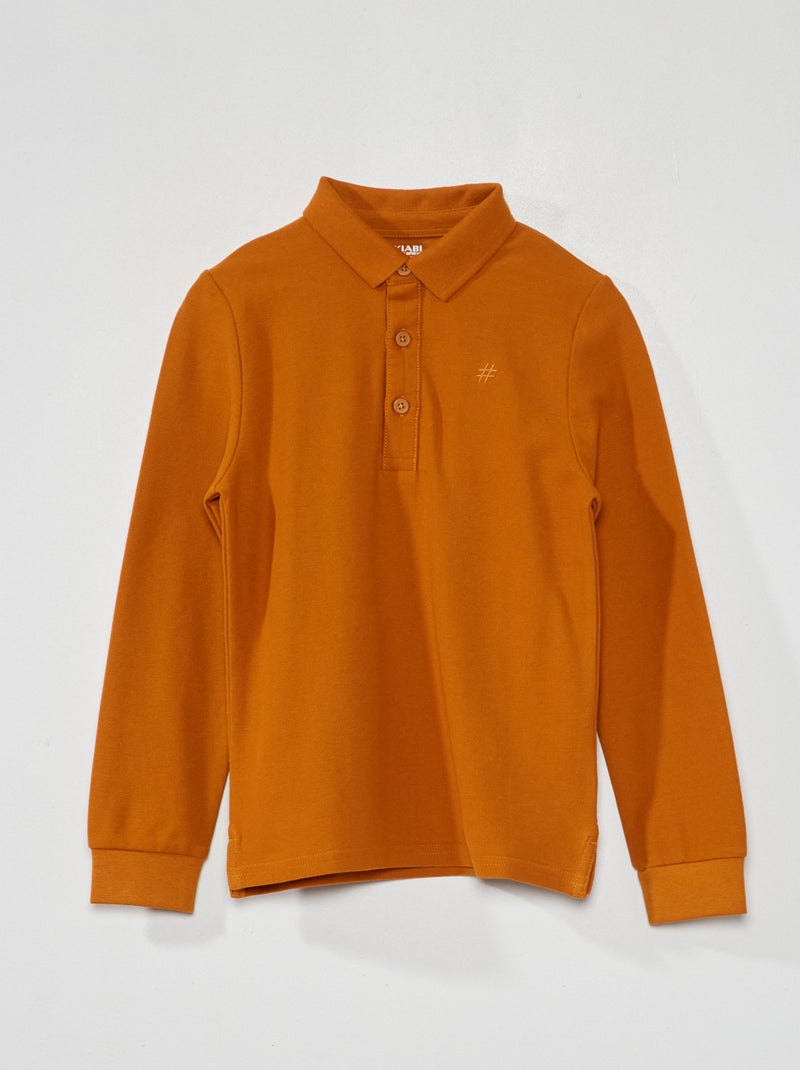 Polo em malha piqué AMARELO - Kiabi