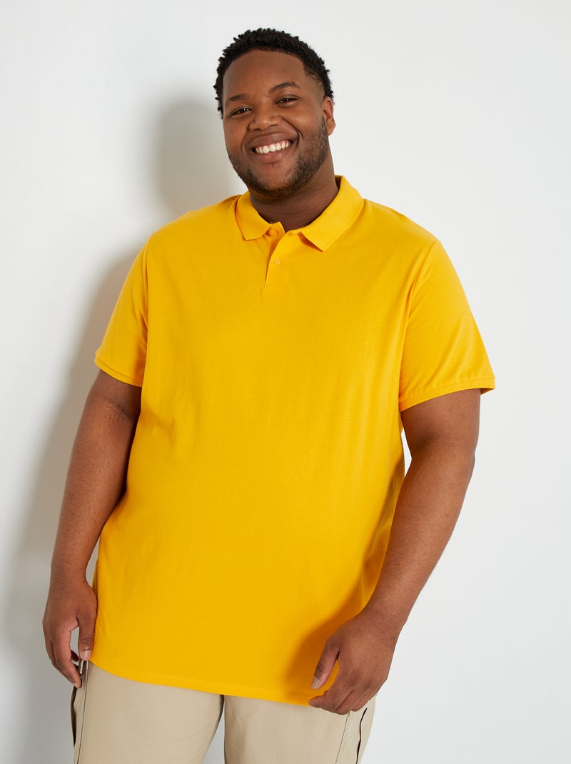 Polo em malha piqué AMARELO - Kiabi
