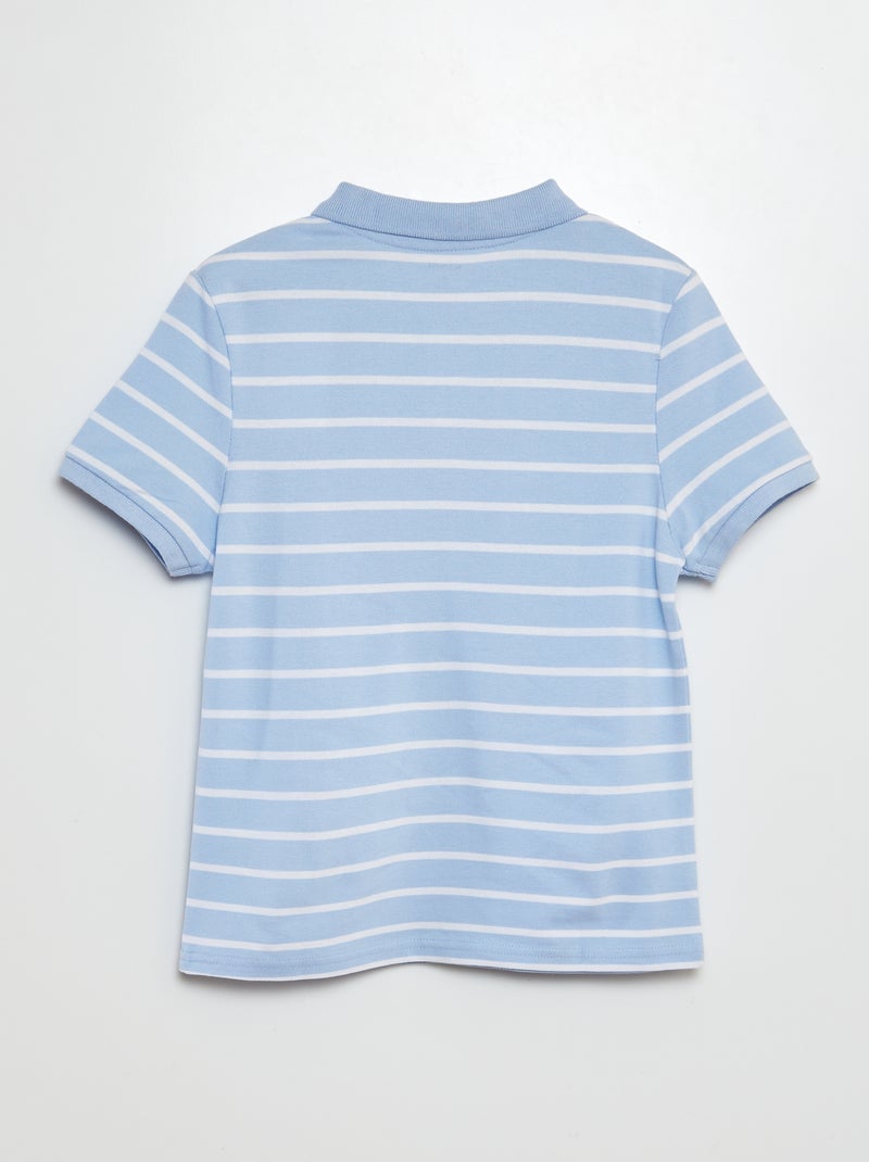 Polo em malha piqué AZUL - Kiabi