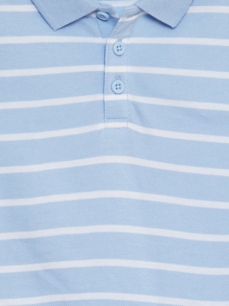 Polo em malha piqué AZUL - Kiabi