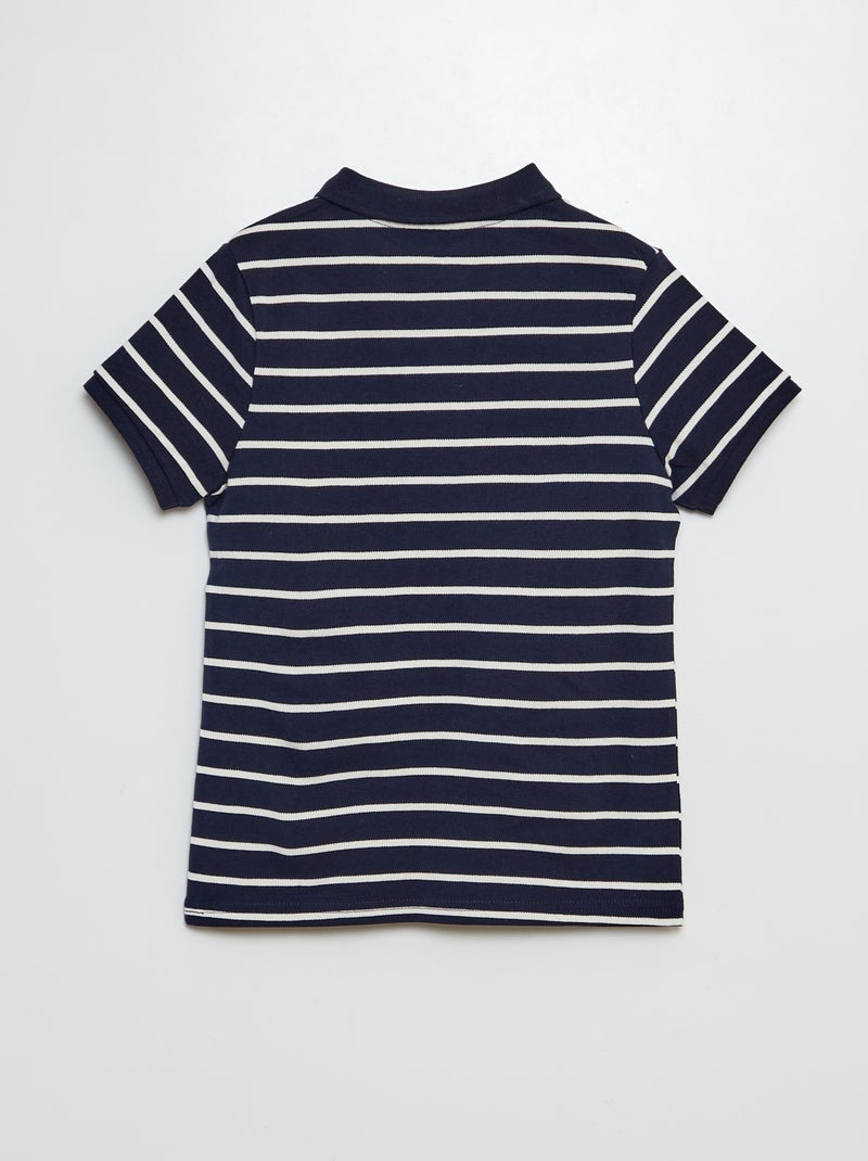 Polo em malha piqué AZUL - Kiabi