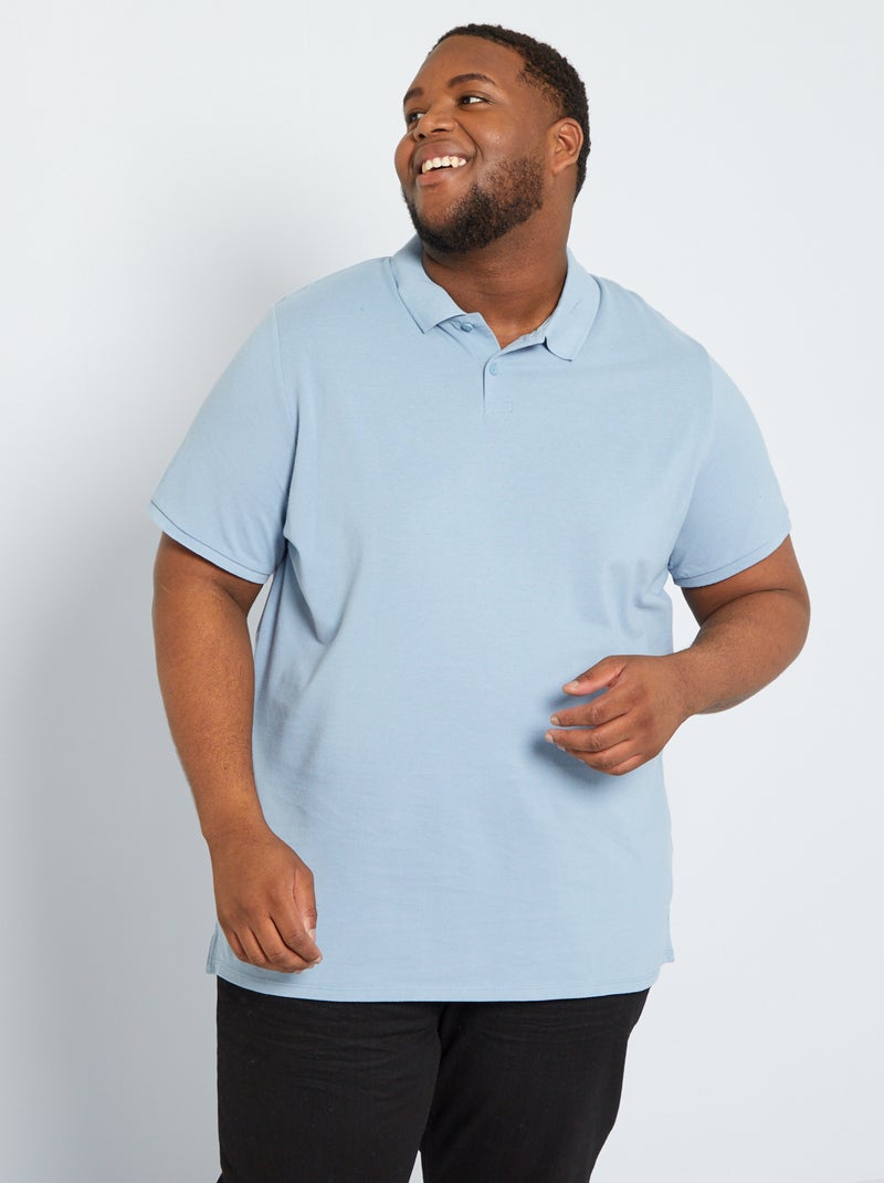 Polo em malha piqué AZUL - Kiabi