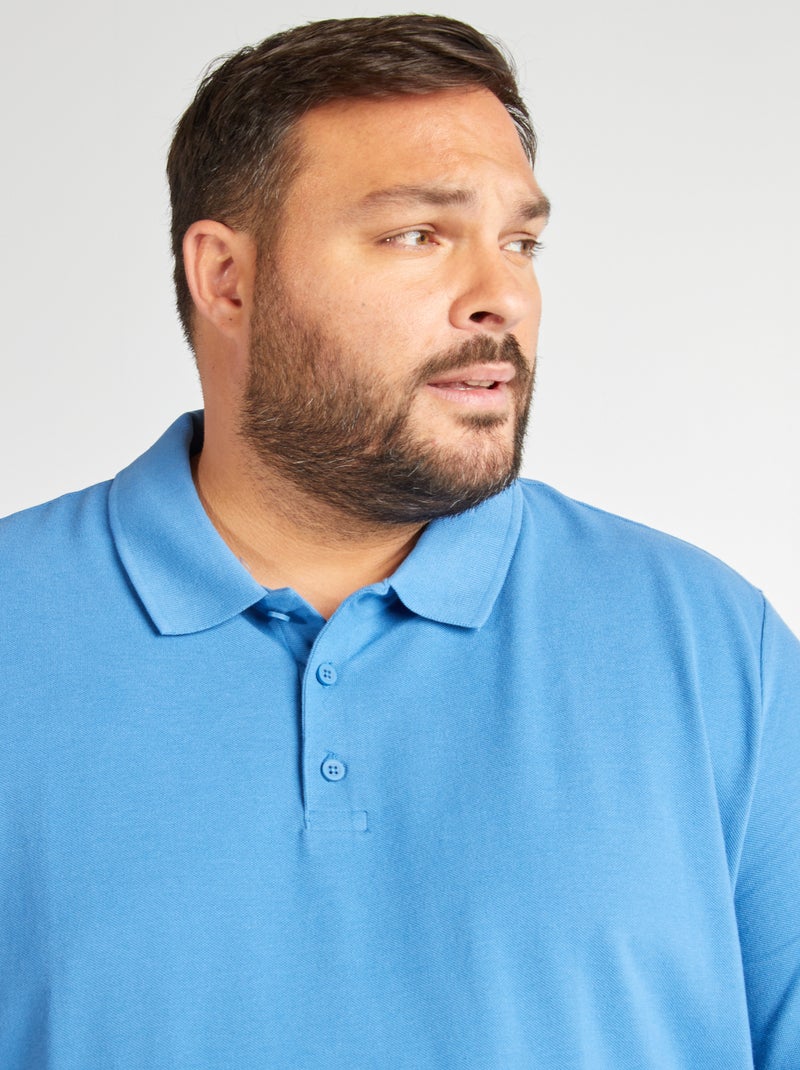 Polo em malha piqué AZUL - Kiabi