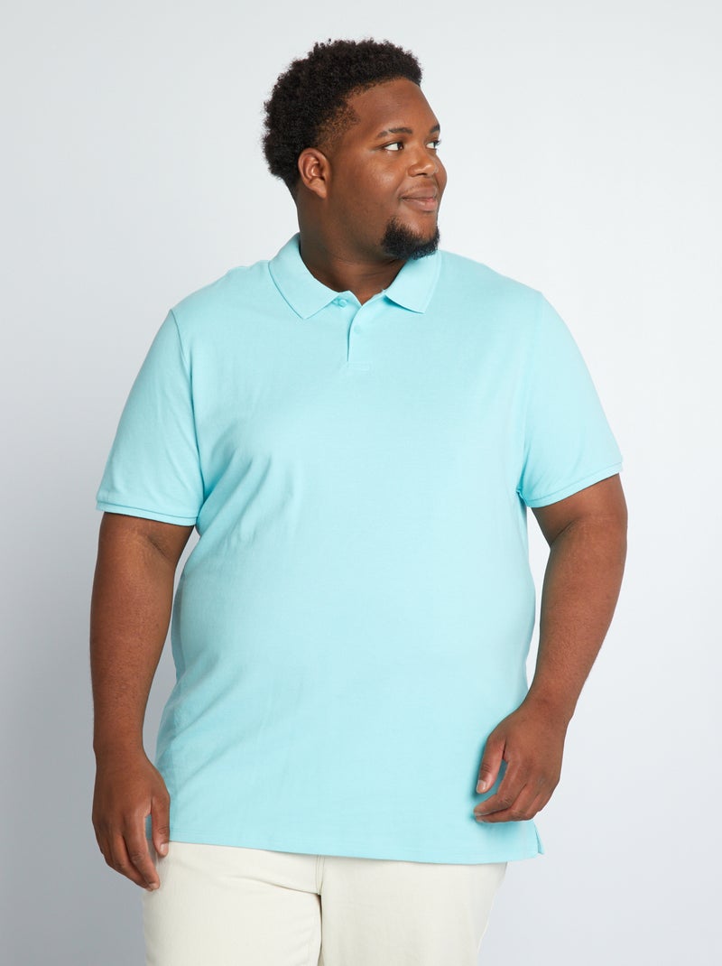 Polo em malha piqué AZUL - Kiabi