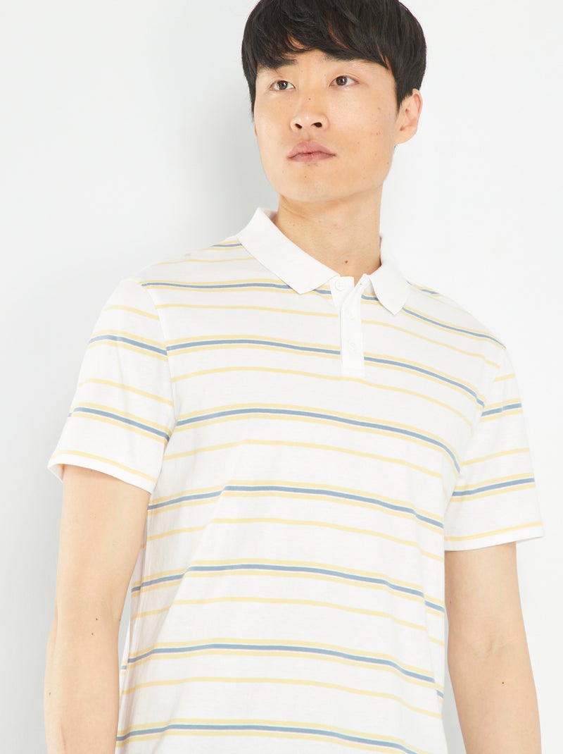 Polo em malha piqué Branco - Kiabi