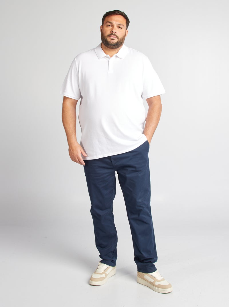 Polo em malha piqué Branco - Kiabi