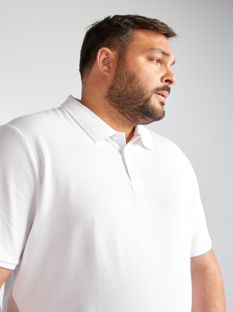 Polo em malha piqué Branco - Kiabi