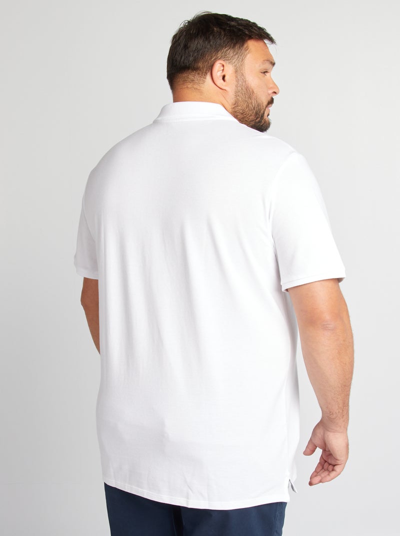 Polo em malha piqué Branco - Kiabi