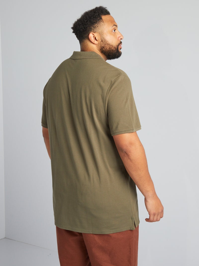 Polo em malha piqué CAQUI - Kiabi