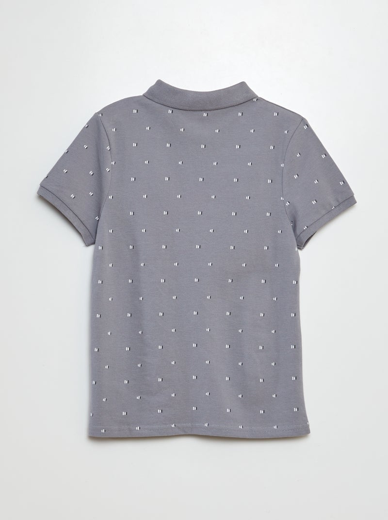 Polo em malha piqué CINZA - Kiabi