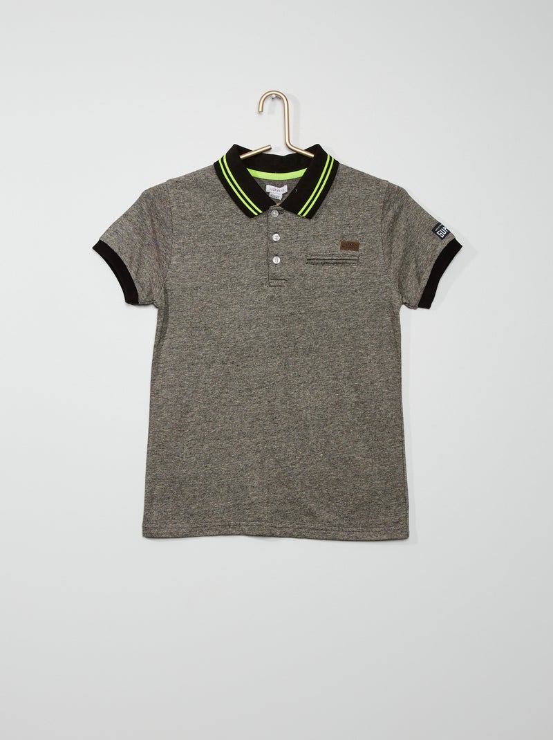 Polo em malha piqué Cinza - Kiabi