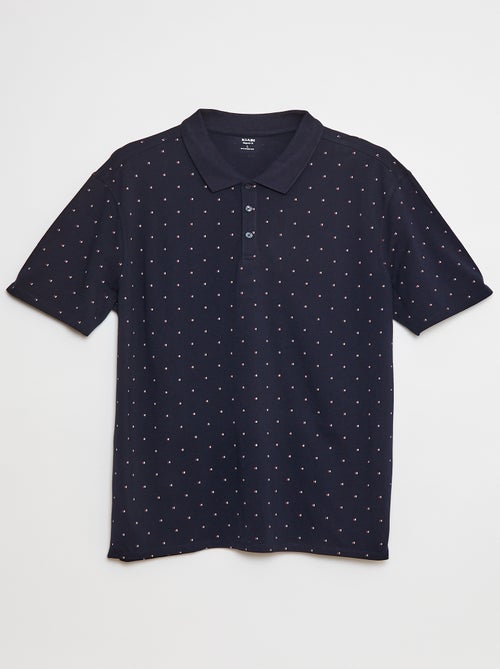 Polo em malha piqué estampado - Kiabi