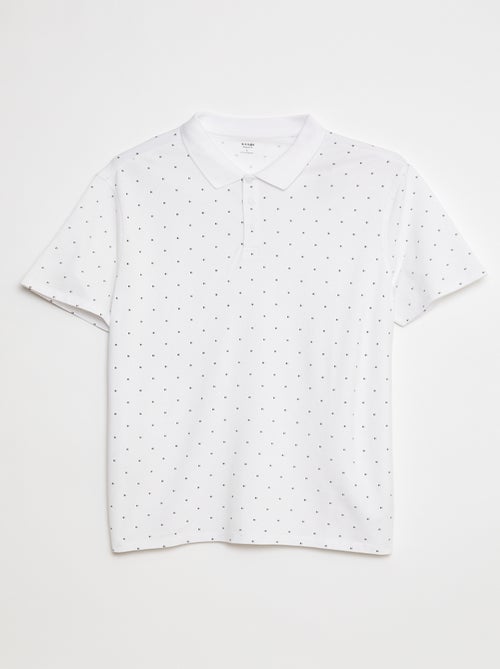 Polo em malha piqué estampado - Kiabi