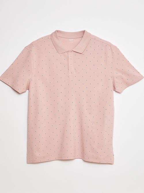 Polo em malha piqué estampado - Kiabi