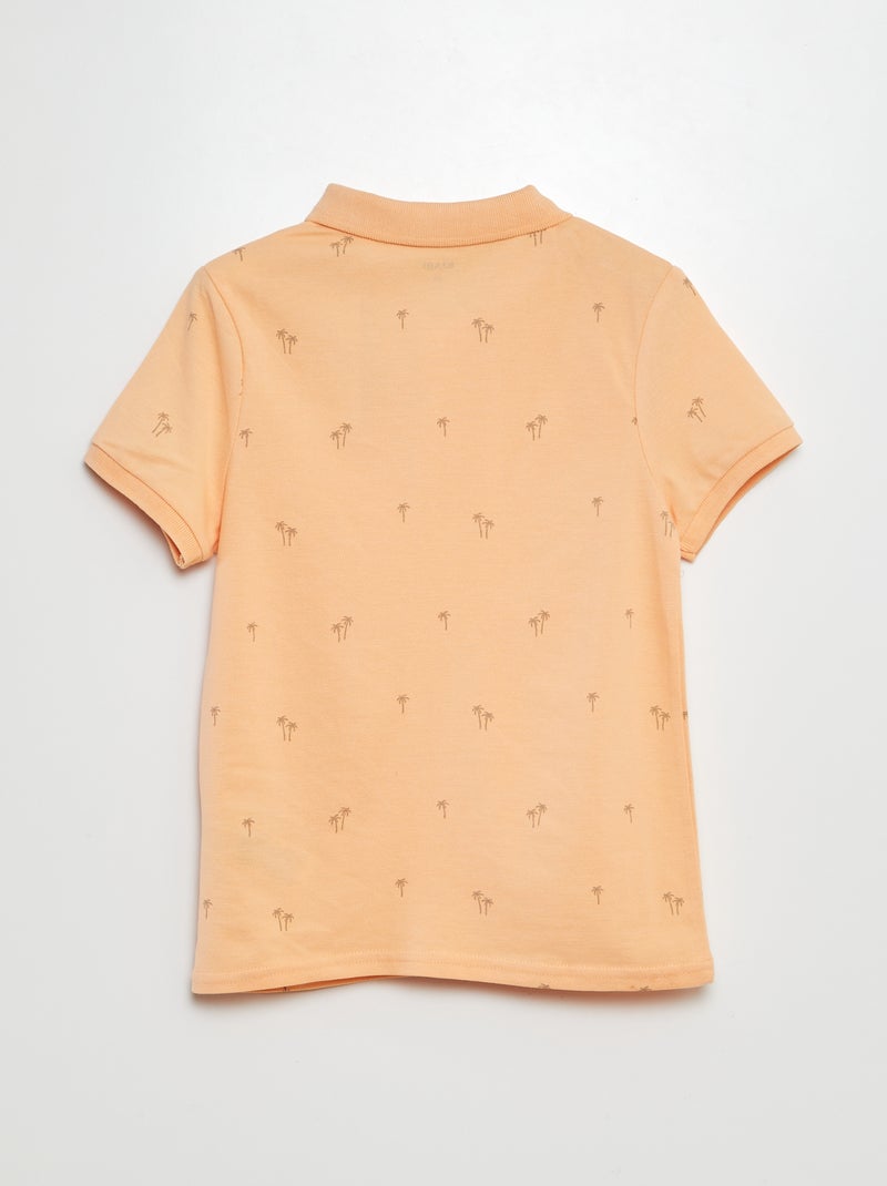 Polo em malha piqué LARANJA - Kiabi