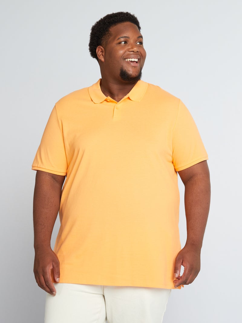 Polo em malha piqué LARANJA - Kiabi
