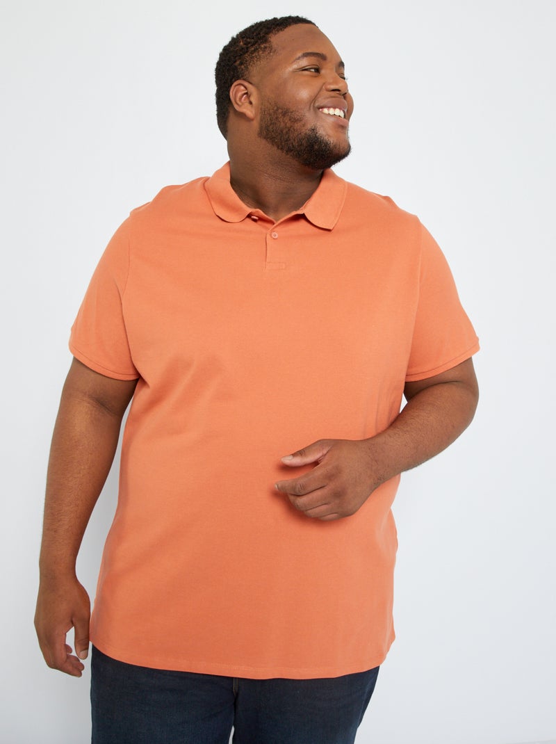 Polo em malha piqué LARANJA - Kiabi