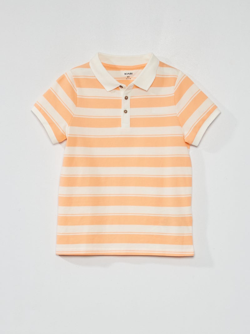 Polo em malha piqué LARANJA - Kiabi