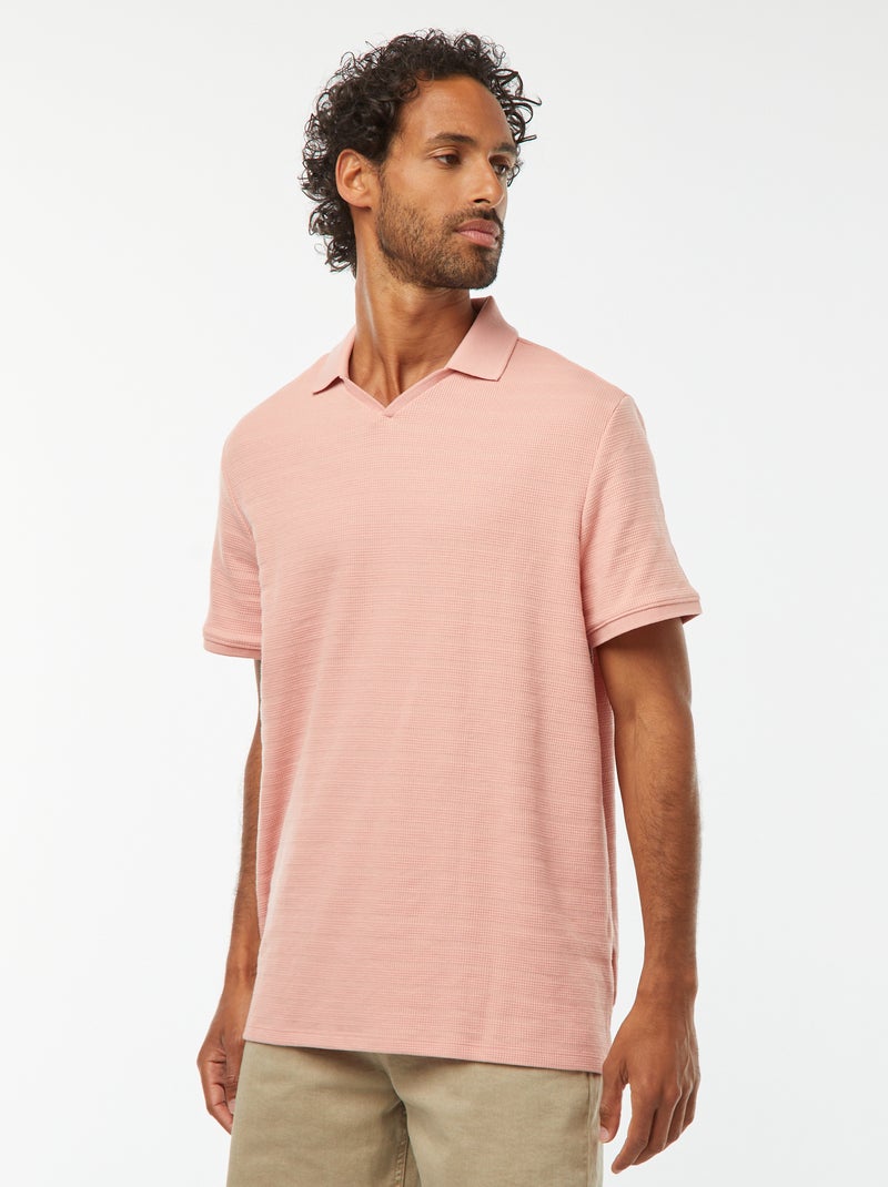 Polo em malha piqué ROSA - Kiabi