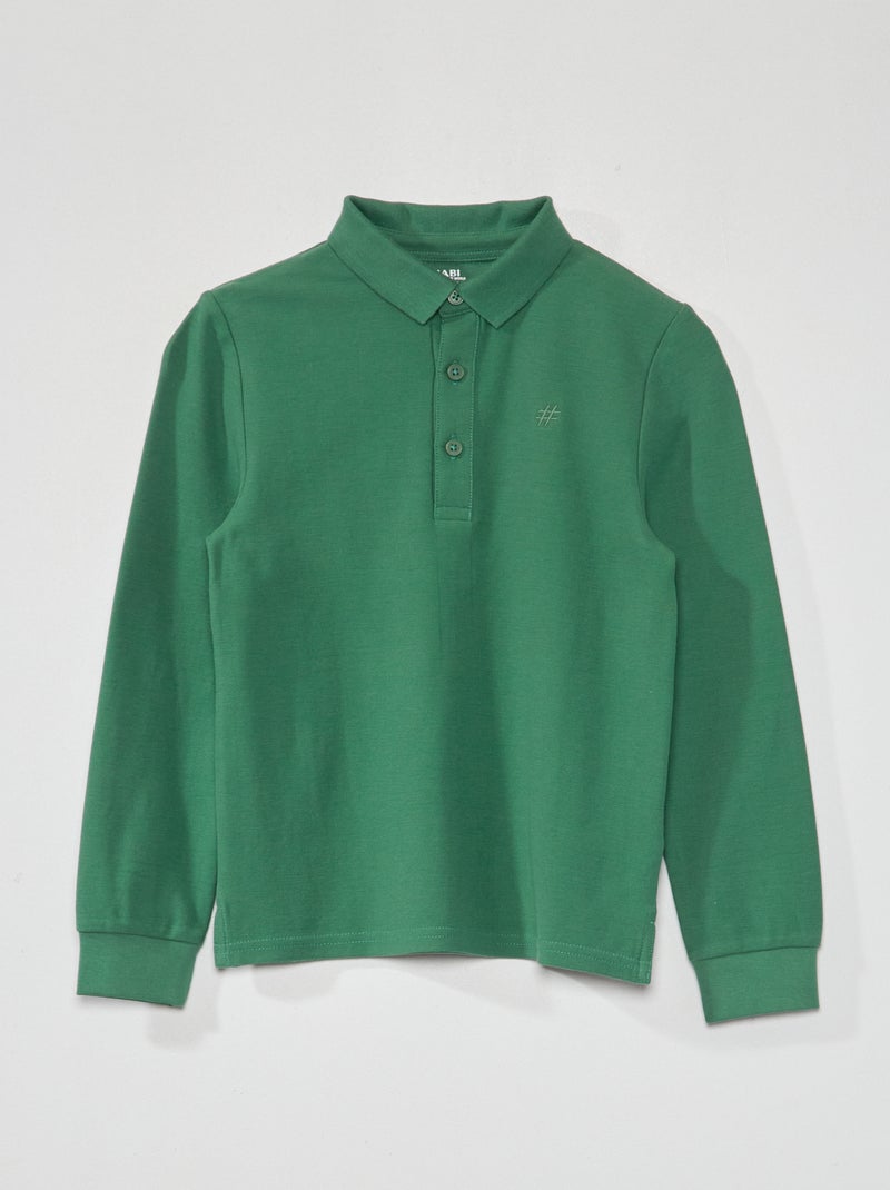 Polo em malha piqué Verde - Kiabi