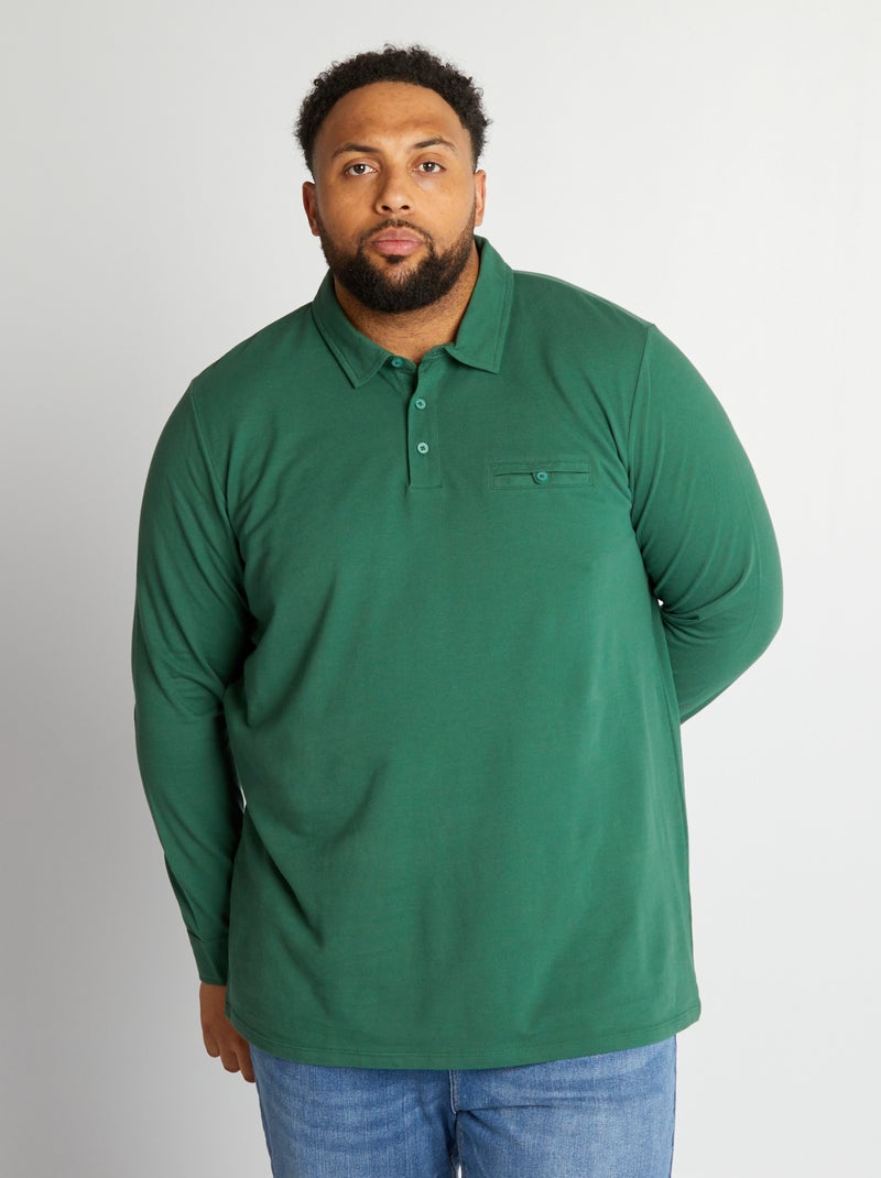 Polo em malha piqué Verde - Kiabi