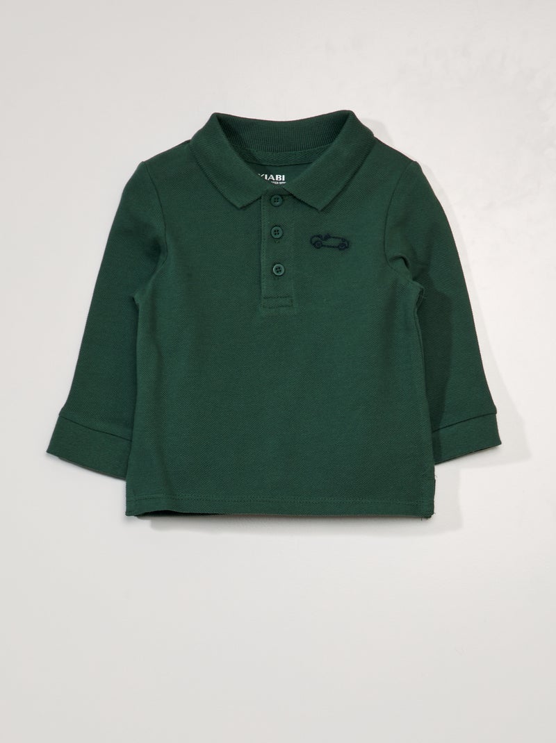 Polo em malha piqué VERDE - Kiabi