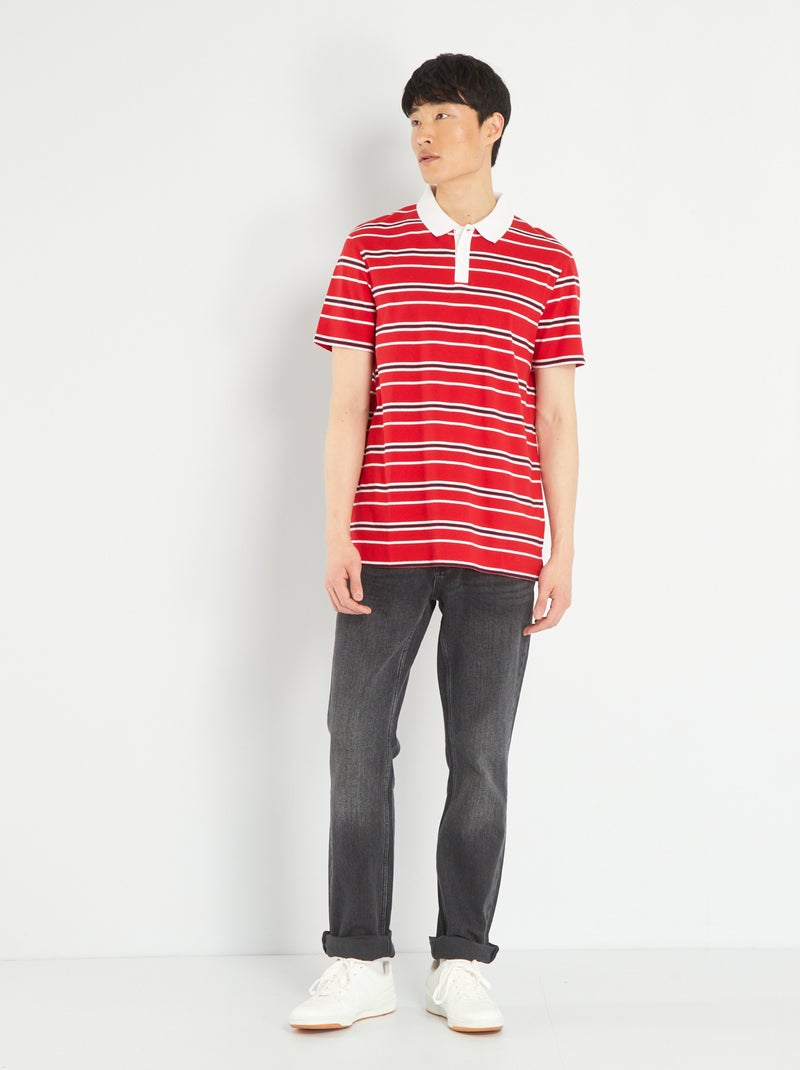 Polo em malha piqué VERMELHO - Kiabi